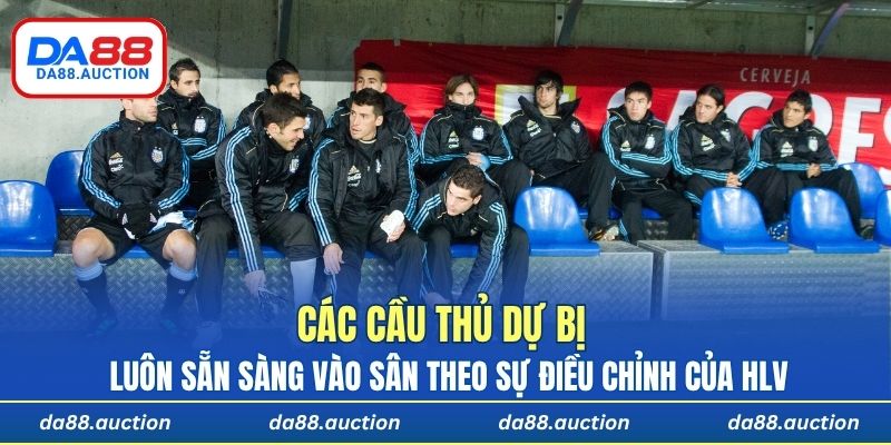 Các cầu thủ dự bị luôn sẵn sàng vào sân theo sự điều chỉnh của HLV