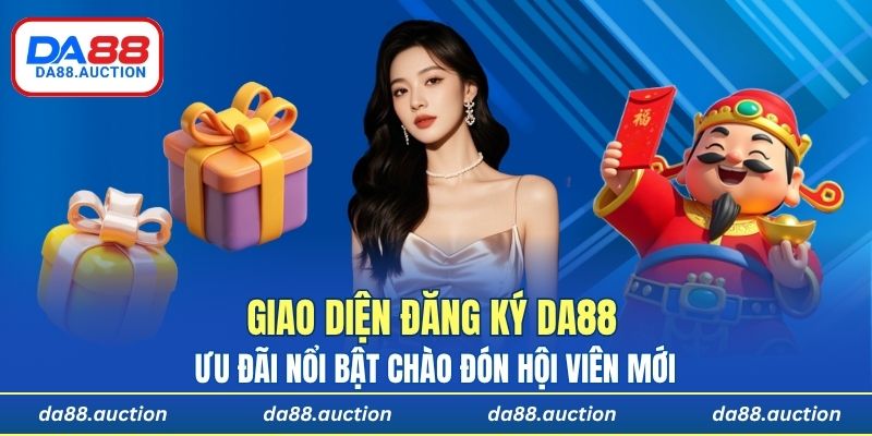 Giao diện đăng ký DA88 với ưu đãi nổi bật chào đón hội viên mới